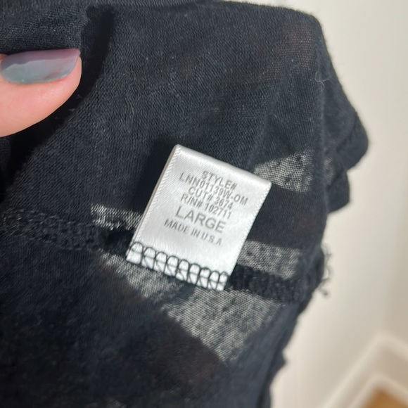 🛍️OLIVIA MOON🌙 oversize black boyfriend cut PARIS Tee - L (fits XXL) - Picture 5 of 6